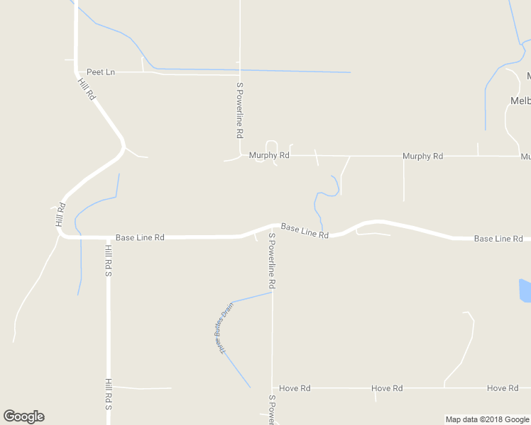 map of restaurants, bars, coffee shops, grocery stores, and more near 7978 Base Line Road in Melba