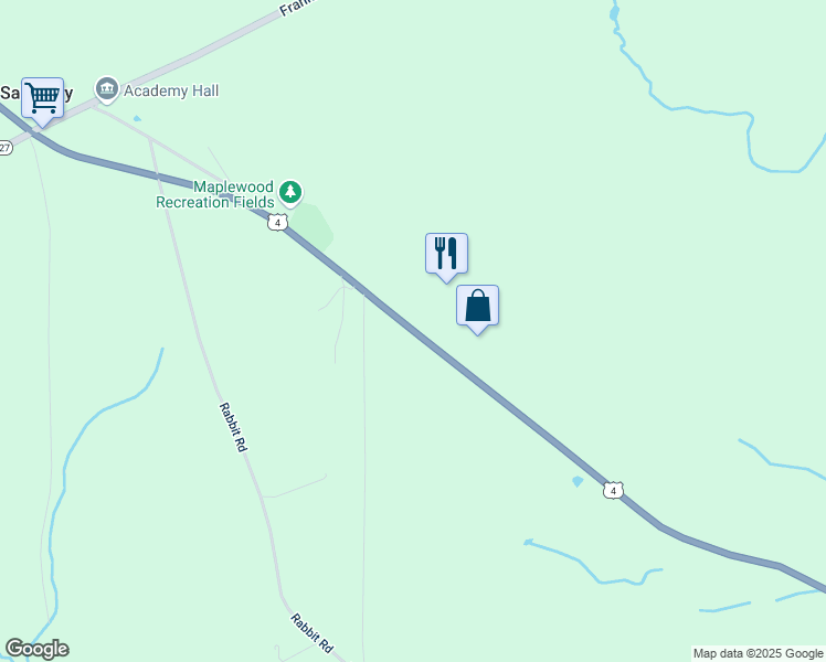 map of restaurants, bars, coffee shops, grocery stores, and more near 127 U.S. 4 in Salisbury