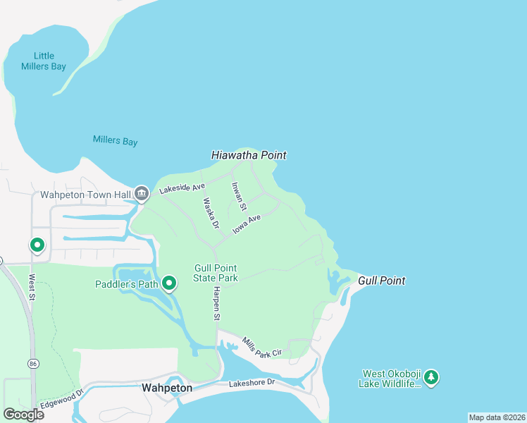 map of restaurants, bars, coffee shops, grocery stores, and more near 2202-2298 Iowa Avenue in Milford