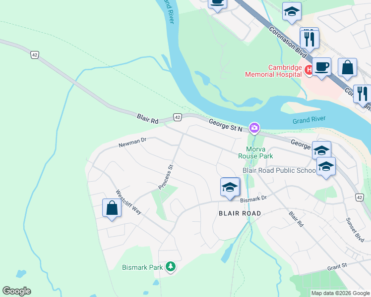 map of restaurants, bars, coffee shops, grocery stores, and more near 11 Ronald Road in Cambridge