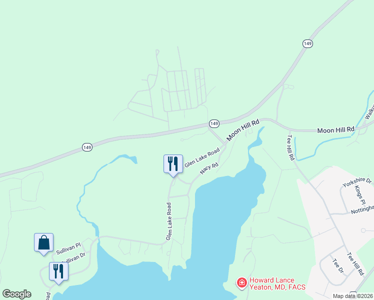 map of restaurants, bars, coffee shops, grocery stores, and more near 302 New York 149 in Lake George