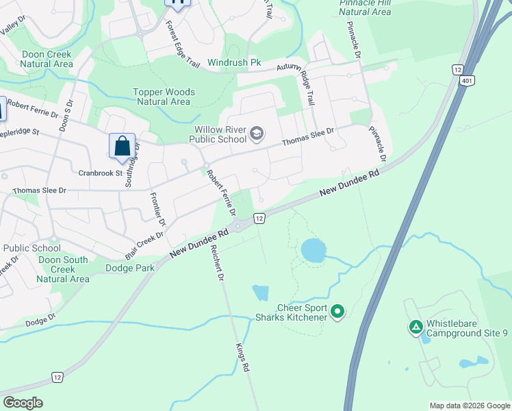 map of restaurants, bars, coffee shops, grocery stores, and more near 920 Thomas Pedder Court in Kitchener