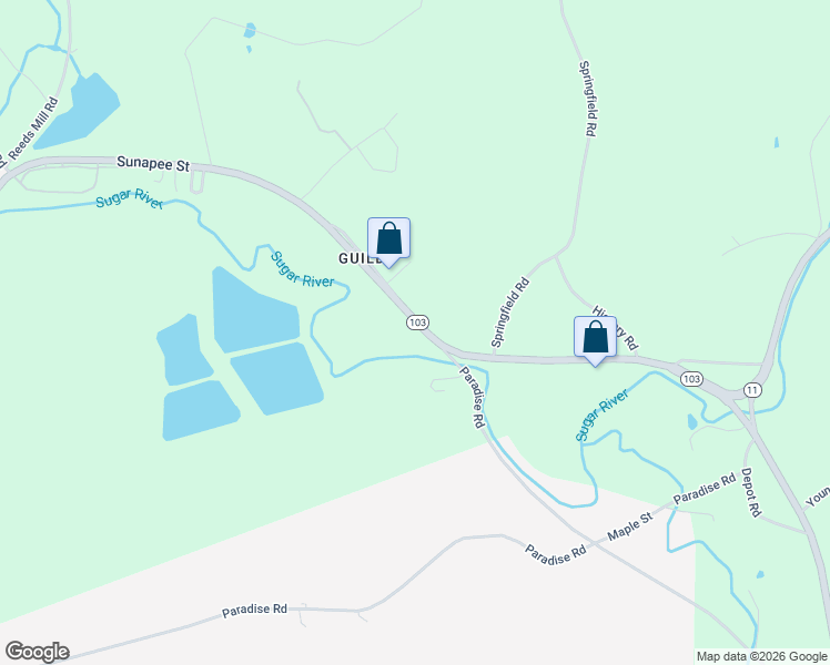 map of restaurants, bars, coffee shops, grocery stores, and more near 529 Sunapee Street in Newport