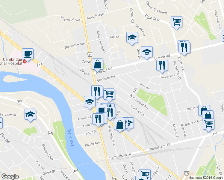 map of restaurants, bars, coffee shops, grocery stores, and more near 30 Patricia Avenue in Cambridge