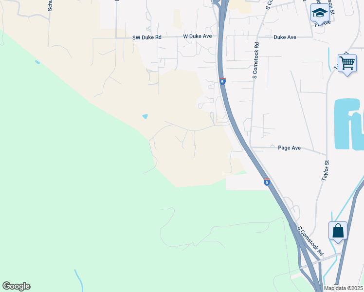 map of restaurants, bars, coffee shops, grocery stores, and more near 1654 Trails End Lane in Sutherlin