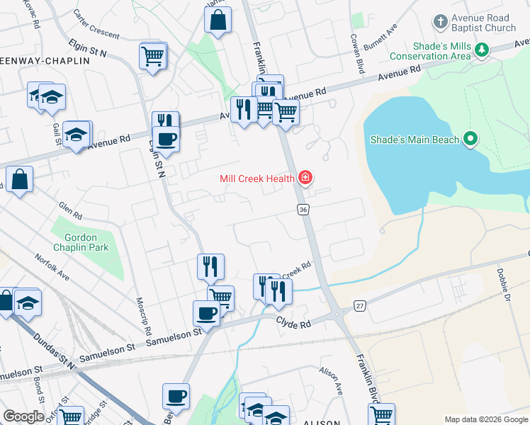 map of restaurants, bars, coffee shops, grocery stores, and more near 14 Athlone Road in Cambridge