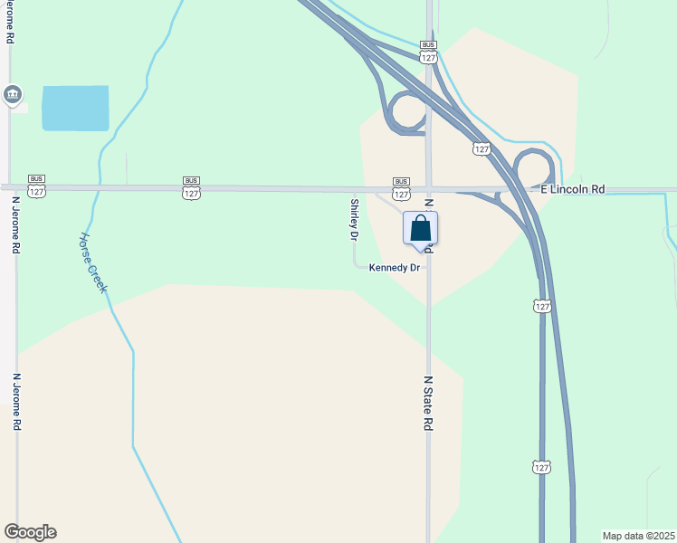 map of restaurants, bars, coffee shops, grocery stores, and more near 5843 Shirley Drive in Alma