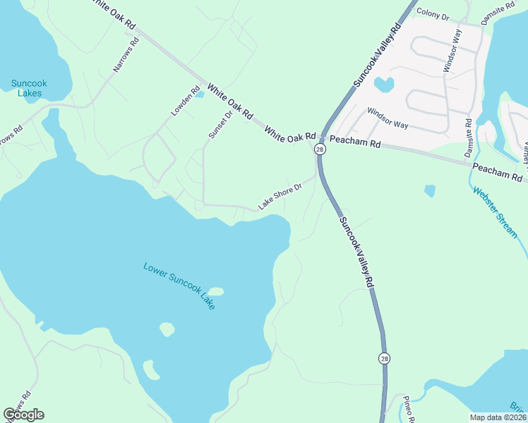 map of restaurants, bars, coffee shops, grocery stores, and more near 40 Lake Shore Drive in Barnstead