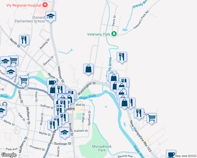 map of restaurants, bars, coffee shops, grocery stores, and more near in Claremont