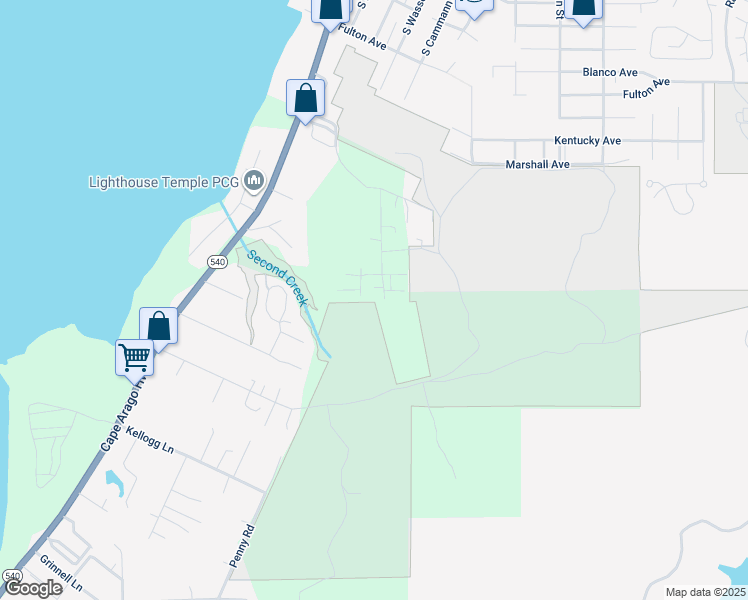 map of restaurants, bars, coffee shops, grocery stores, and more near 64603 Cammann Road in Coos Bay