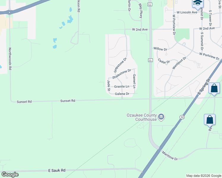 map of restaurants, bars, coffee shops, grocery stores, and more near 1775 Granite Lane in Port Washington