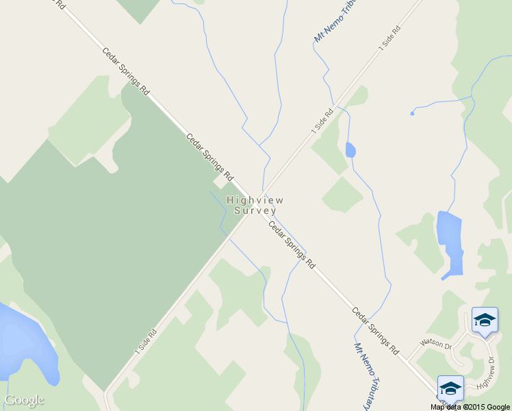 map of restaurants, bars, coffee shops, grocery stores, and more near 3415 Cedar Springs Road in Burlington