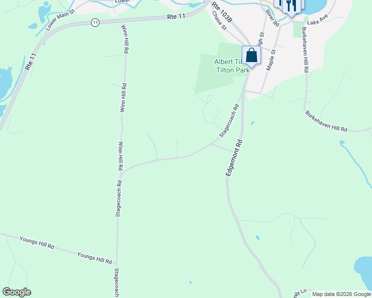 map of restaurants, bars, coffee shops, grocery stores, and more near 68 Stagecoach Road in Sunapee
