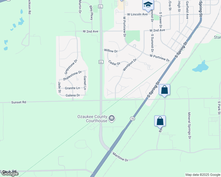 map of restaurants, bars, coffee shops, grocery stores, and more near 1041 Westport Drive in Port Washington