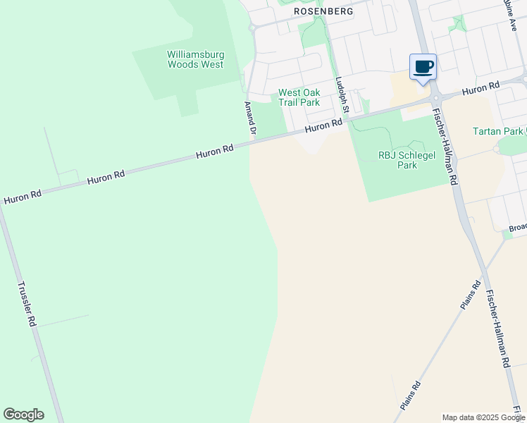 map of restaurants, bars, coffee shops, grocery stores, and more near 1764 Huron Road in Kitchener