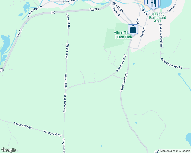 map of restaurants, bars, coffee shops, grocery stores, and more near 76 Stagecoach Road in Sunapee