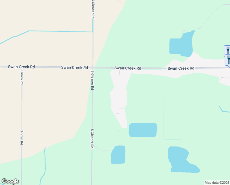 map of restaurants, bars, coffee shops, grocery stores, and more near 3174 Johann Drive in Saginaw