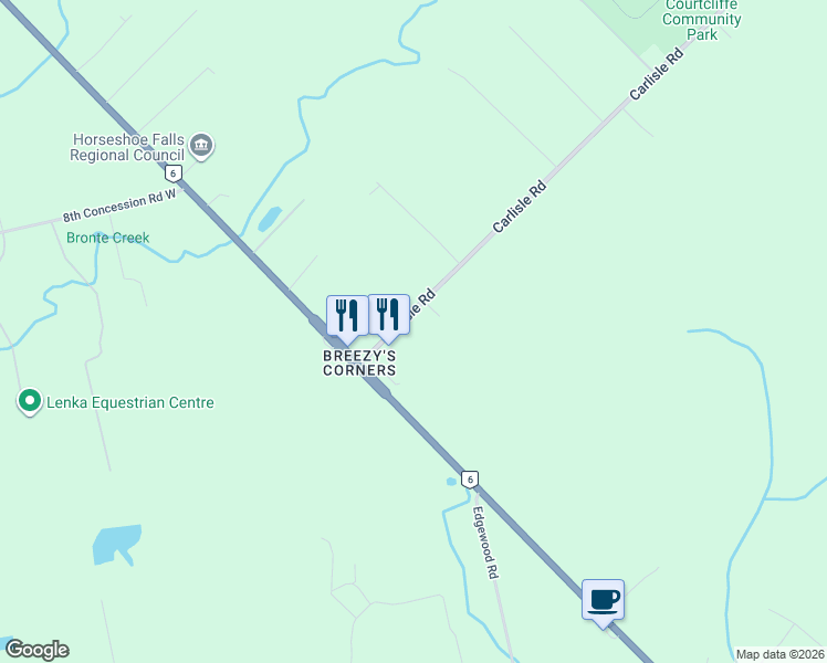 map of restaurants, bars, coffee shops, grocery stores, and more near 20 Carlisle Road in Hamilton