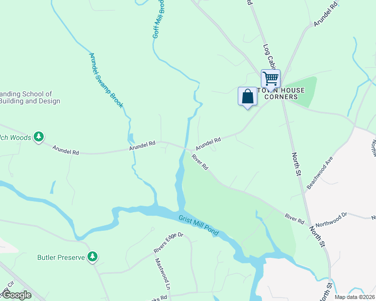 map of restaurants, bars, coffee shops, grocery stores, and more near 19 River Road in Kennebunkport