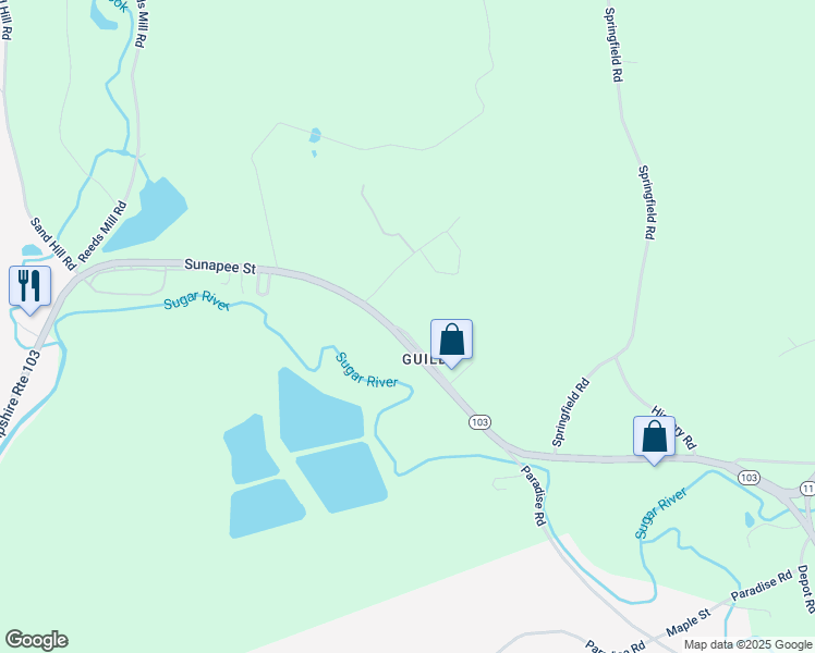 map of restaurants, bars, coffee shops, grocery stores, and more near 8 Hale Street in Newport