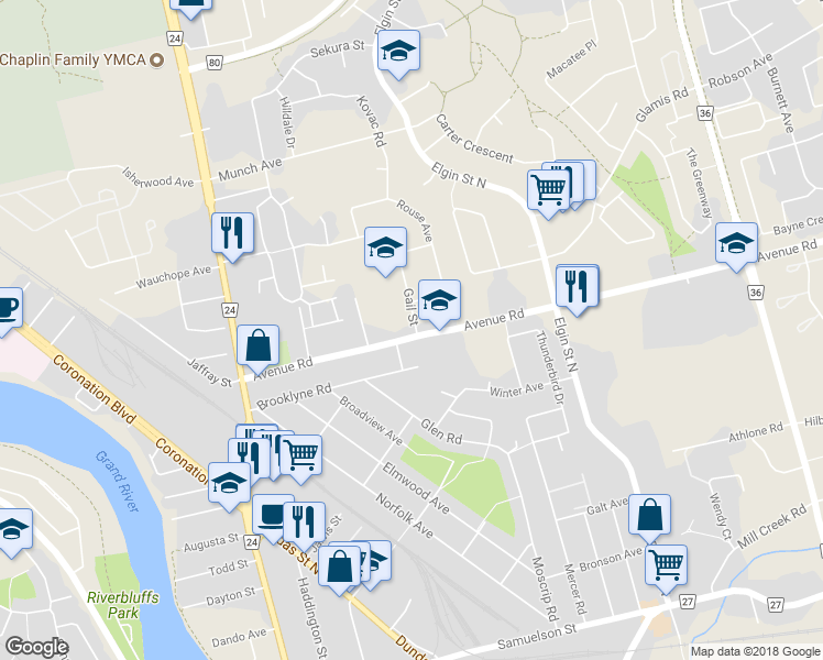 map of restaurants, bars, coffee shops, grocery stores, and more near 4 Gail Street in Cambridge