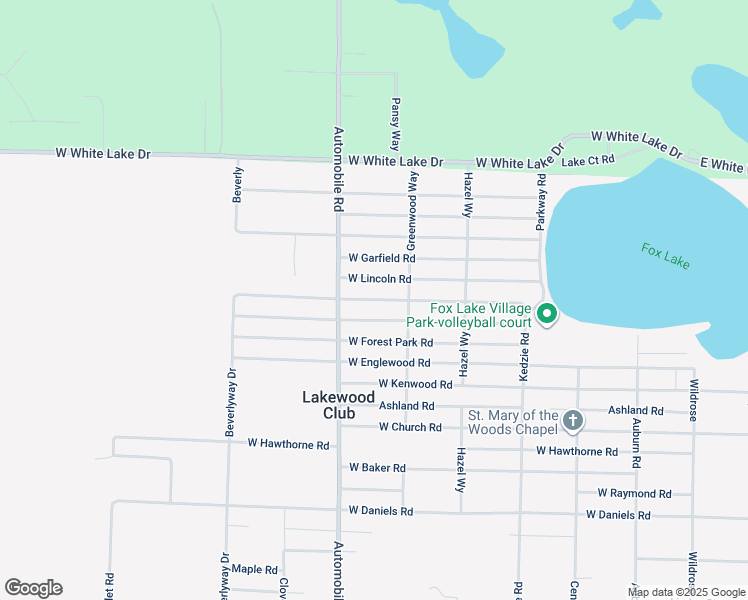map of restaurants, bars, coffee shops, grocery stores, and more near 520 West Forest Park Road in Twin Lake