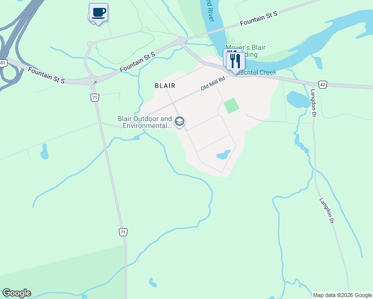 map of restaurants, bars, coffee shops, grocery stores, and more near 105 John Bricker Road in Cambridge