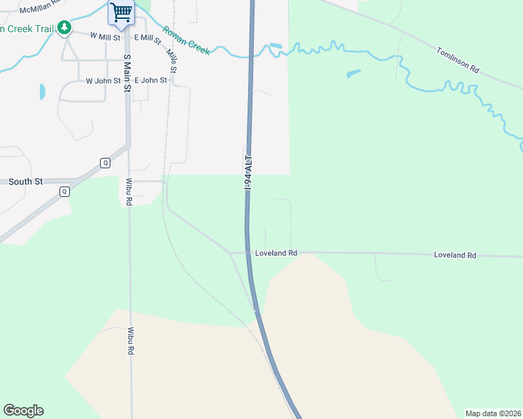 map of restaurants, bars, coffee shops, grocery stores, and more near W7898 Loveland Road in Poynette