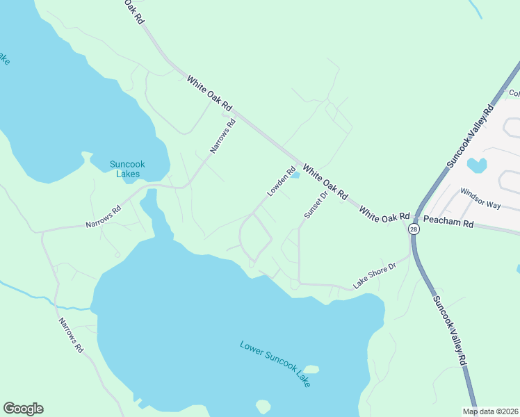 map of restaurants, bars, coffee shops, grocery stores, and more near 17 Douglas Drive in Barnstead