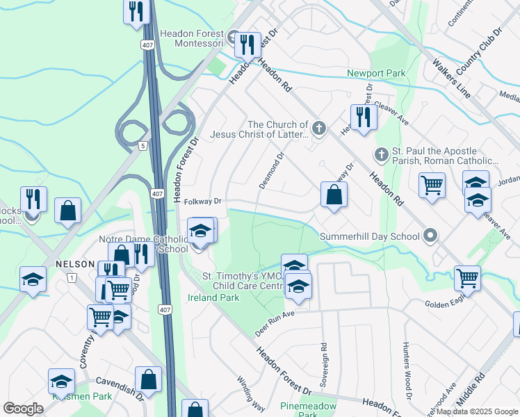 map of restaurants, bars, coffee shops, grocery stores, and more near 3246 Folkway Drive in Burlington