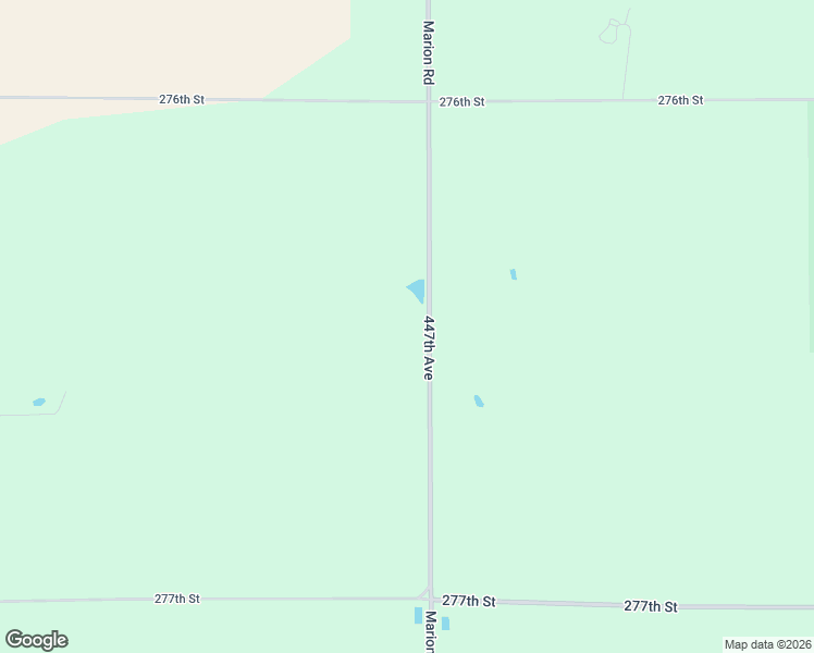 map of restaurants, bars, coffee shops, grocery stores, and more near 27643 447th Avenue in Parker