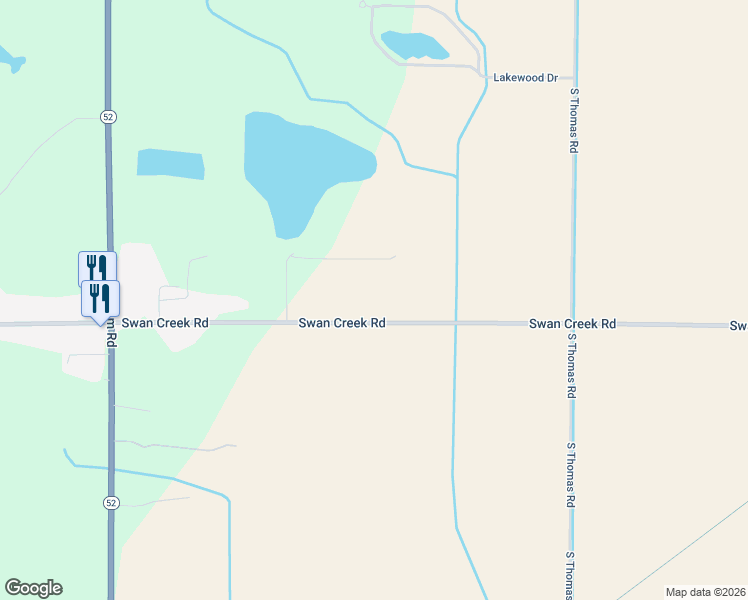 map of restaurants, bars, coffee shops, grocery stores, and more near 10420 Swan Creek Road in Saginaw