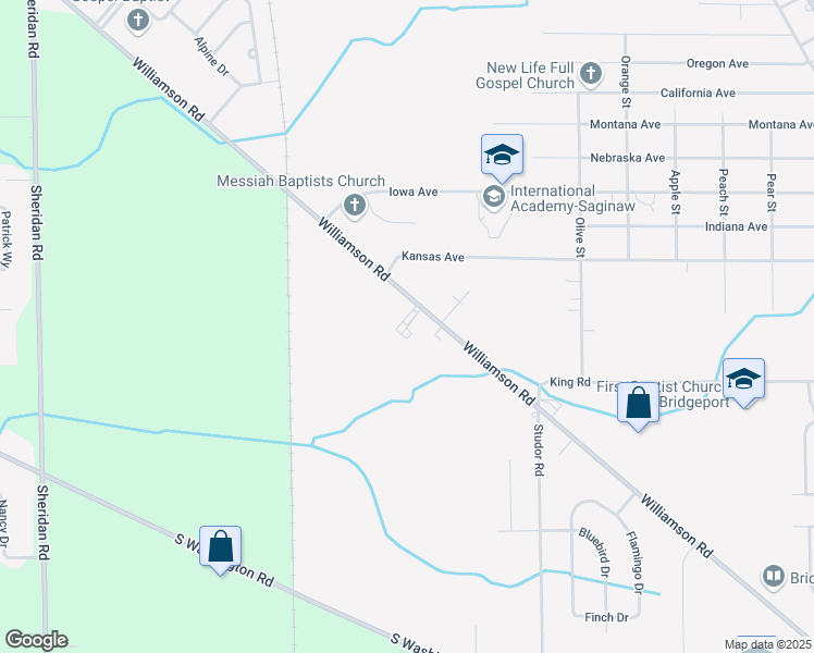 map of restaurants, bars, coffee shops, grocery stores, and more near 2810 Williamson Road in Saginaw