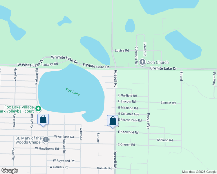 map of restaurants, bars, coffee shops, grocery stores, and more near 179 East Drexel Road in Twin Lake
