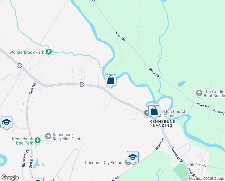 map of restaurants, bars, coffee shops, grocery stores, and more near 104 Summer Street in Kennebunk