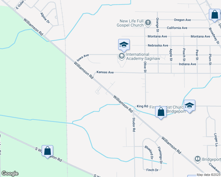 map of restaurants, bars, coffee shops, grocery stores, and more near 1850 Squire Drive in Saginaw