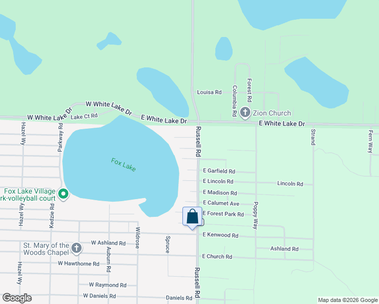 map of restaurants, bars, coffee shops, grocery stores, and more near 179 East Drexel Road in Twin Lake