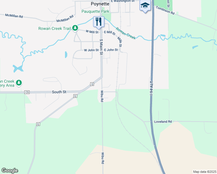map of restaurants, bars, coffee shops, grocery stores, and more near 123 Linderwell Ct in Poynette