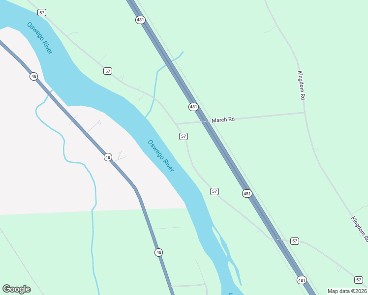 map of restaurants, bars, coffee shops, grocery stores, and more near 3295 County Route 57 in Oswego