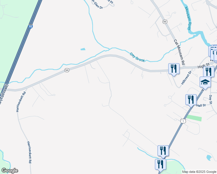 map of restaurants, bars, coffee shops, grocery stores, and more near 6 Chestnut Lane in Kennebunk