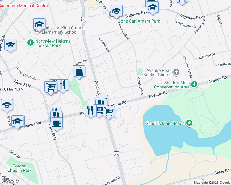 map of restaurants, bars, coffee shops, grocery stores, and more near 4 Tassie Lane in Cambridge