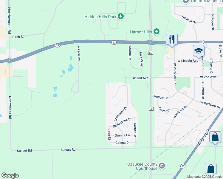 map of restaurants, bars, coffee shops, grocery stores, and more near 1763 Boulder Pass in Port Washington