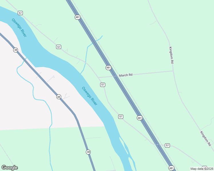 map of restaurants, bars, coffee shops, grocery stores, and more near 3295 County Route 57 in Oswego