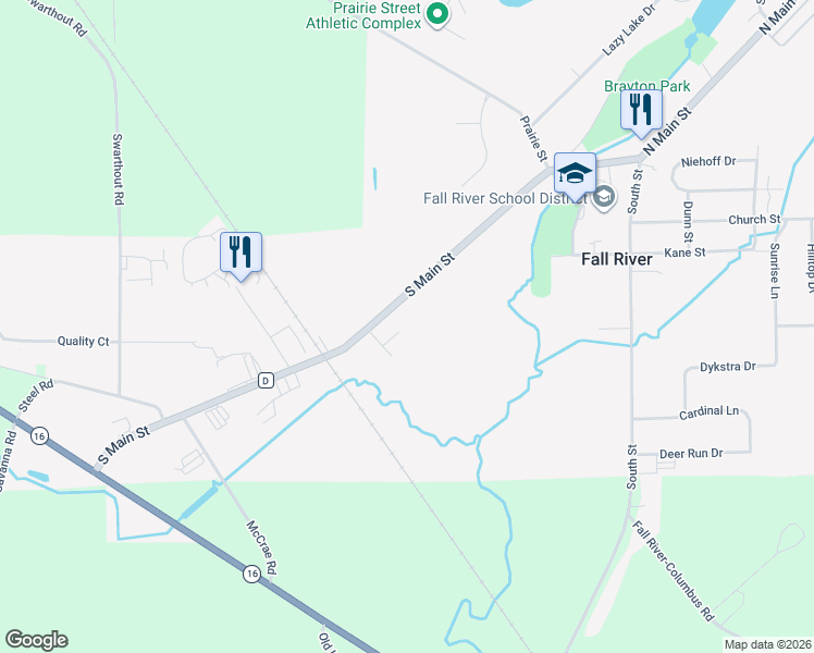 map of restaurants, bars, coffee shops, grocery stores, and more near 403 South Main Street in Fall River