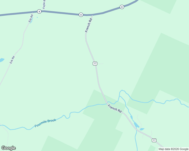 map of restaurants, bars, coffee shops, grocery stores, and more near 154 French Road in Piseco