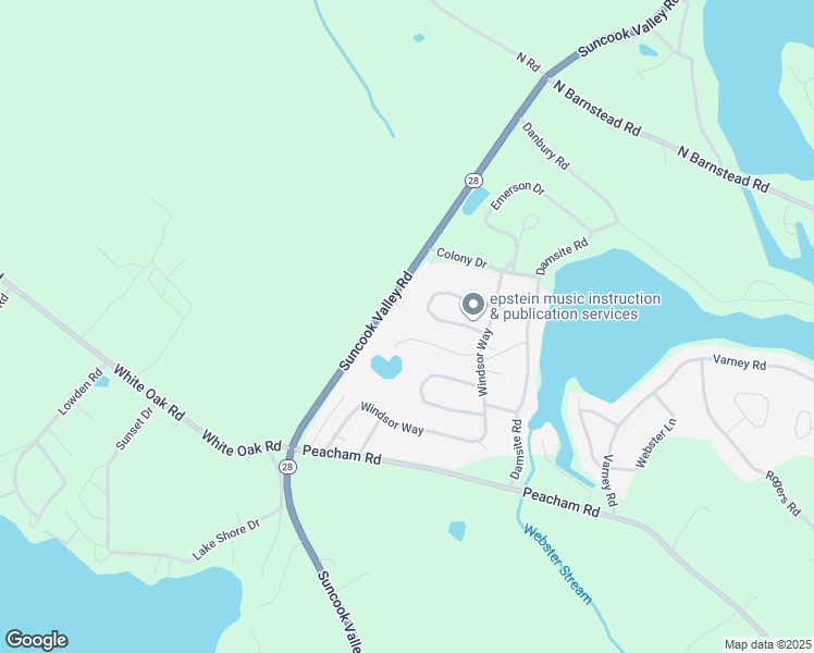 map of restaurants, bars, coffee shops, grocery stores, and more near 31 Amherst Drive in Barnstead