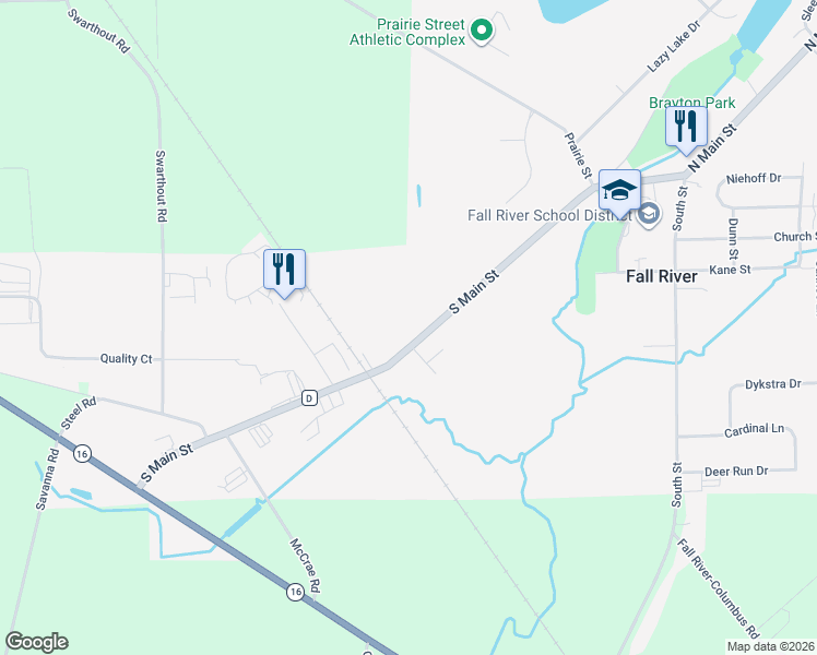 map of restaurants, bars, coffee shops, grocery stores, and more near 432 S Main St in Fall River