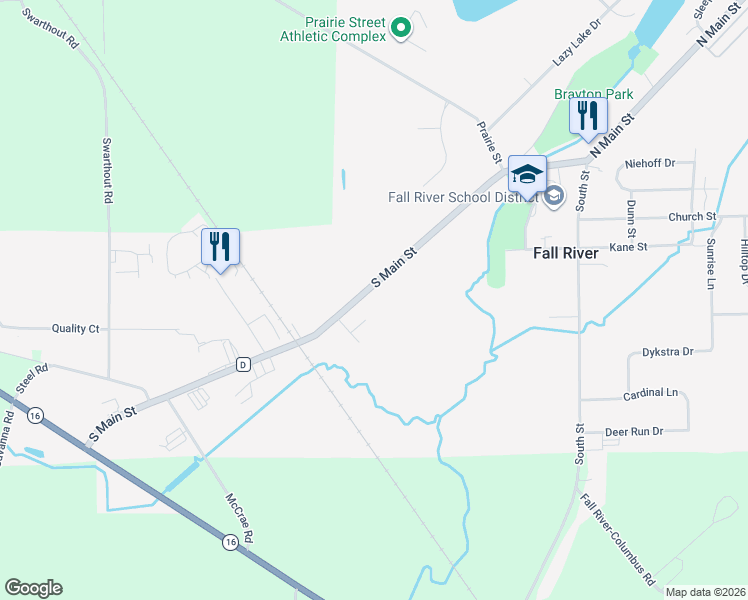 map of restaurants, bars, coffee shops, grocery stores, and more near 403 S Main St in Fall River