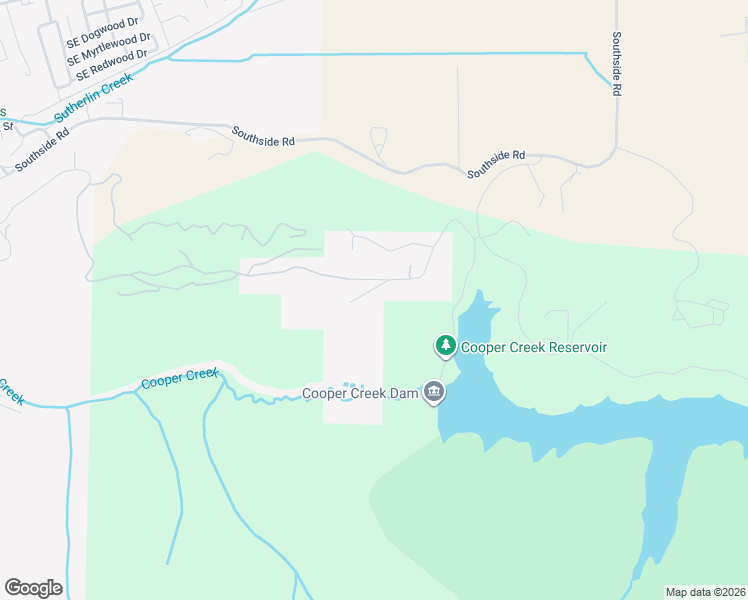 map of restaurants, bars, coffee shops, grocery stores, and more near 1870 Lakeview Drive in Sutherlin