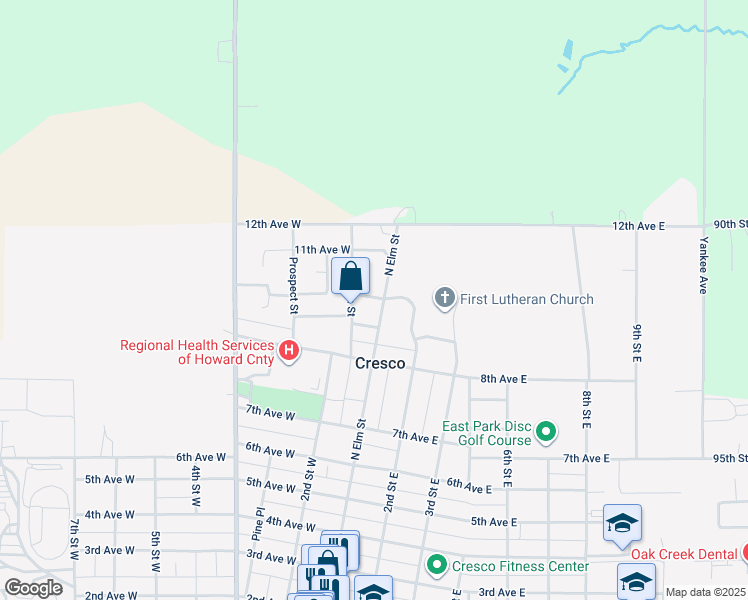 map of restaurants, bars, coffee shops, grocery stores, and more near 923-971 Division St in Cresco